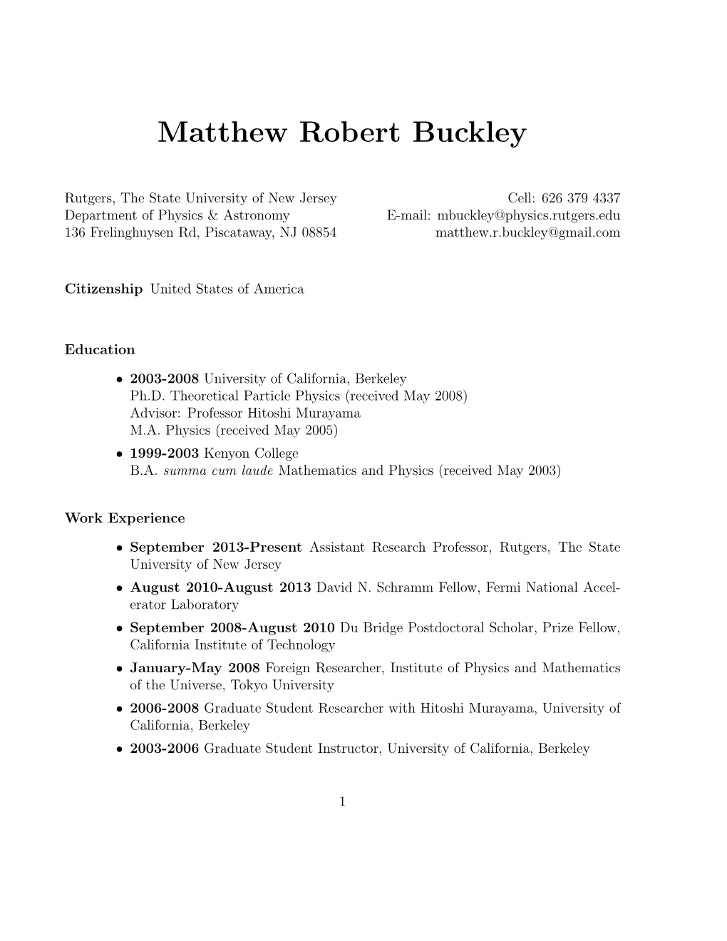 Matthew Robert Buckley