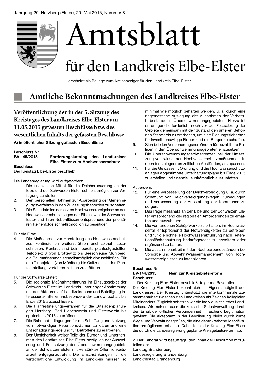 Für Den Landkreis Elbe-Elster