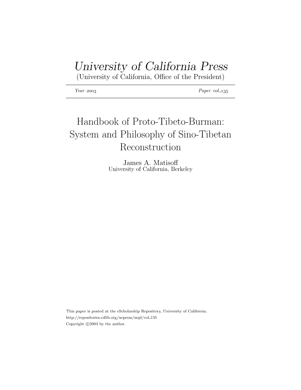 University of California Press (University of California, Oﬃce of the President)