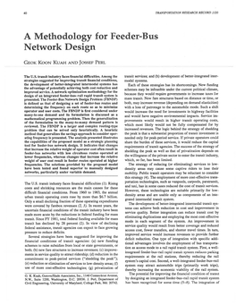 A Methodology for Feeder-Bus Network Design