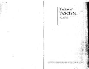 The Rise of FASCISM­