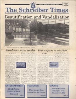 The Schreiber Times Port Washington, New York, Monday, October 5,1992 Volume XXXIII, No
