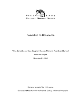 Committee on Conscience