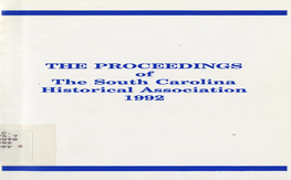 THE PROCEEDINGS of . the South Carolina Historical Association