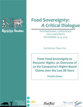 From Food Sovereignty to Peasants' Rights