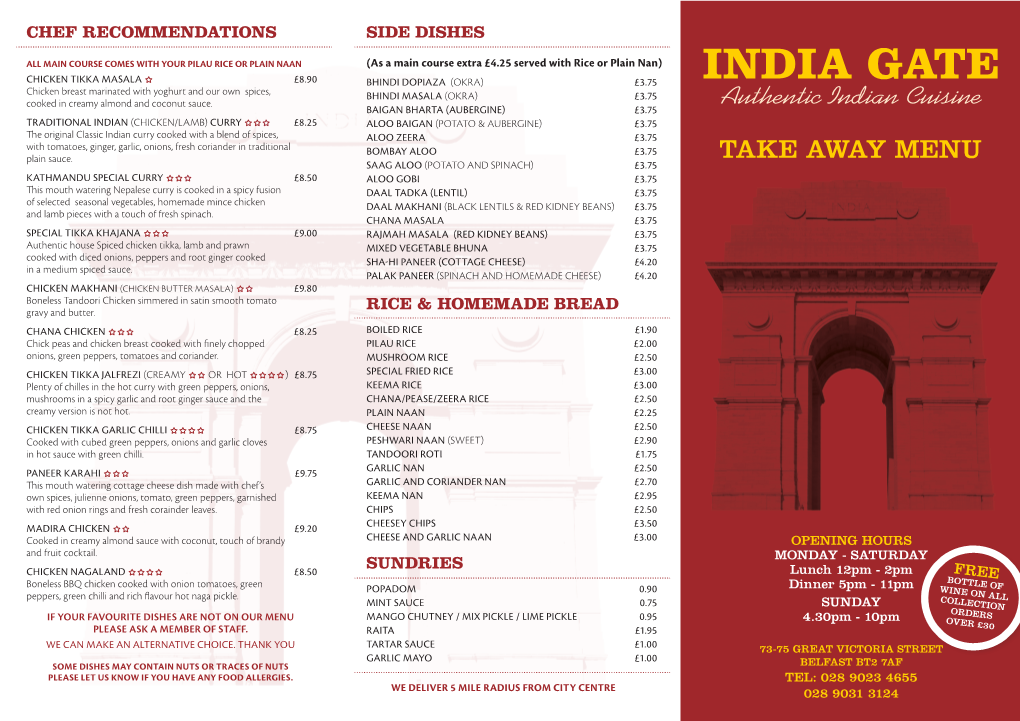 Takeaway Menu