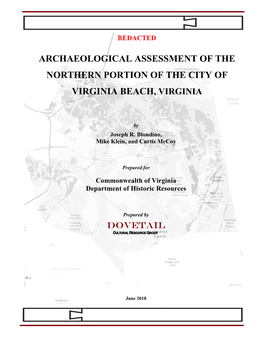 Archaeological Assessment of the Northern Portion of the City of Virginia Beach, Virginia