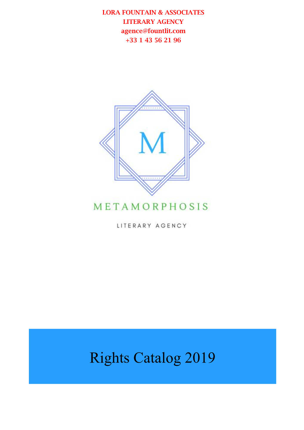 Rights Catalog 2019 CONTENTS