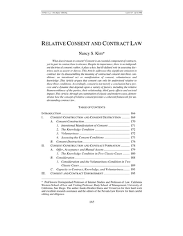 Relative Consent and Contract Law