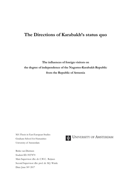 The Directions of Karabakh's Status