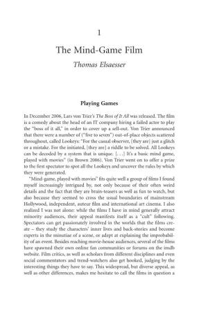 The Mind-Game Film Thomas Elsaesser