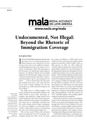 Undocumented, Not Illegal: Beyond the Rhetoric of Immigration Coverage