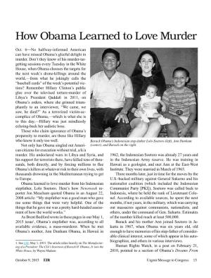 How Obama Learned to Love Murder