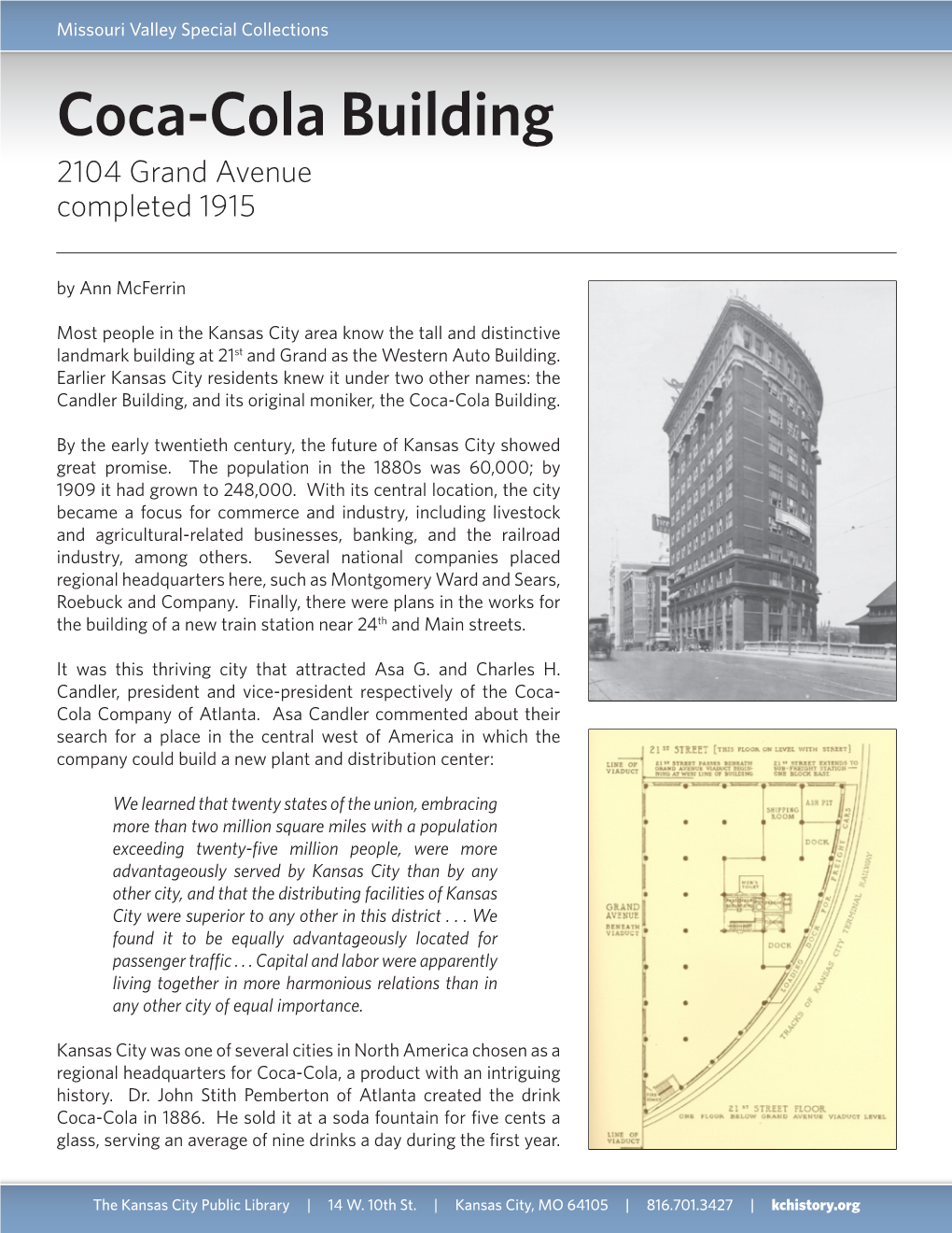 Coca-Cola Building 2104 Grand Avenue Completed 1915