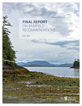 Final Report on Bamfield Recommendations on Bamfield