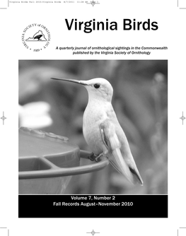 Virginia Birds Fall 2010:Virginia Birds 8/7/2011 11:28 AM Page 1