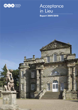 Acceptance in Lieu Report 2009/2010 Cover: Seaton Delaval; the North Front and Forecourt