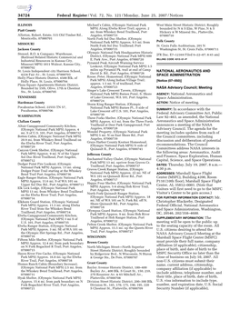 Federal Register/Vol. 72, No. 121/Monday, June 25, 2007/Notices