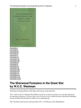 The Sherwood Foresters in the Great War 1914-1919