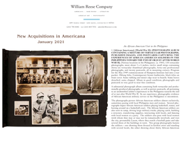 New Acquisitions in Americana January 2021 an African-American Unit in the Philippines