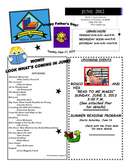 Newsletter Dated June 2012