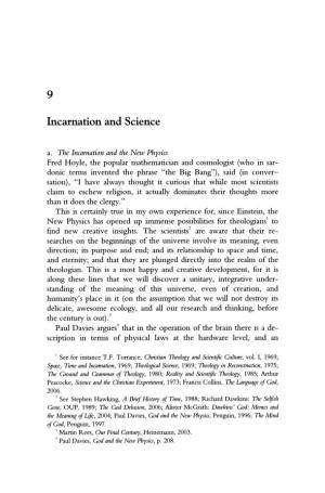 Incarnation and Science