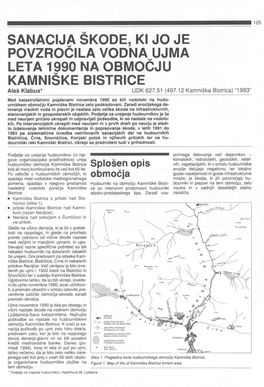 Sanacija Škode, Ki Jo Je Povzročila Vodna Ujma Leta 1990 Na Območju