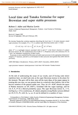 Local Time and Tanaka Formulae for Super Brownian and Super Stable Processes