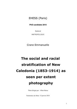 Social and Racial Stratification in New Caledonia