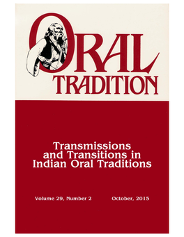 Oral Tradition 29.2