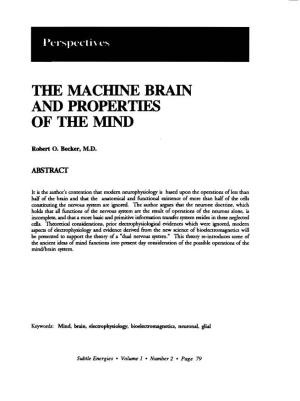 THE MACIHNE BRAIN and PROPERI1ES of the L\1IND