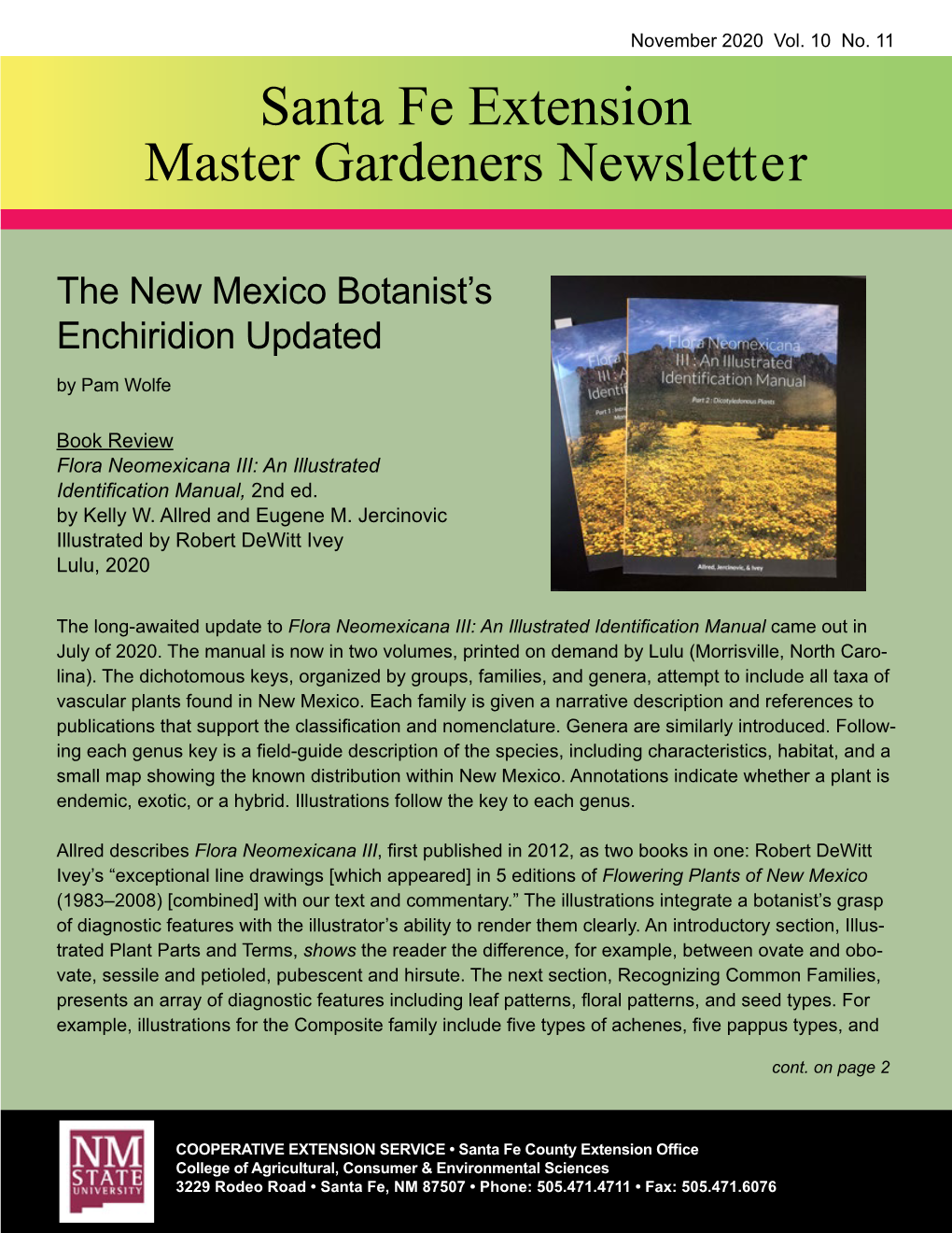 Santa Fe Extension Master Gardeners Newsletter