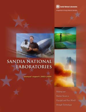 Sandia National Laboratories Annual Report 2003-2004