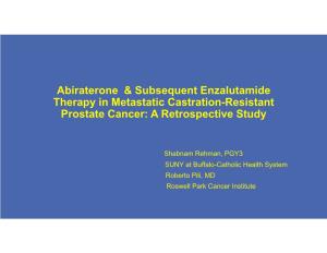 Abiraterone & Subsequent Enzalutamide