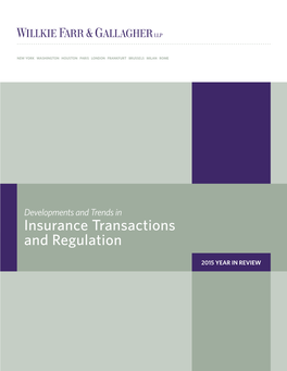 Insurance Transactions and Regulation