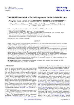 The HARPS Search for Earth-Like Planets in the Habitable Zone I