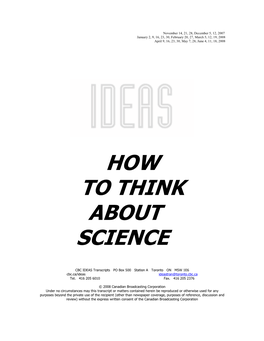 How to Think About Science
