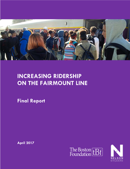 Increasing Ridership on the Fairmount Line