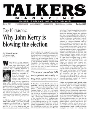 Why John Kerry Is Blowing the Election