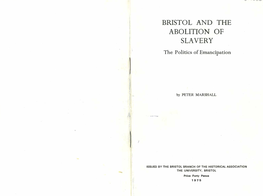 Bristol and the Abolition of Slavery