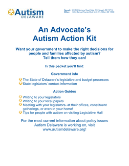 An Advocate's Autism Action