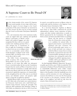 A Supreme Court to Be Proud Of