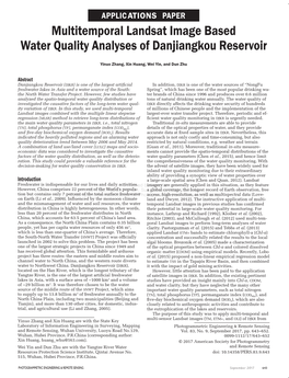 Multitemporal Landsat Image Based Water Quality Analyses of Danjiangkou Reservoir