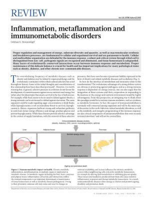 Inflammation, Metaflammation and Immunometabolic Disorders Gökhan S