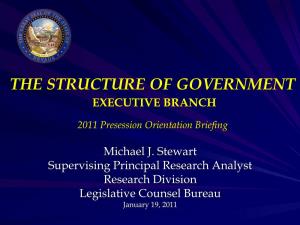 The Structure of Government in Nevada: Executive Branch