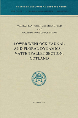 Lo Wer Wenlock Fa Unal and Floral Dynamics Vattenfallet Section, Gotland