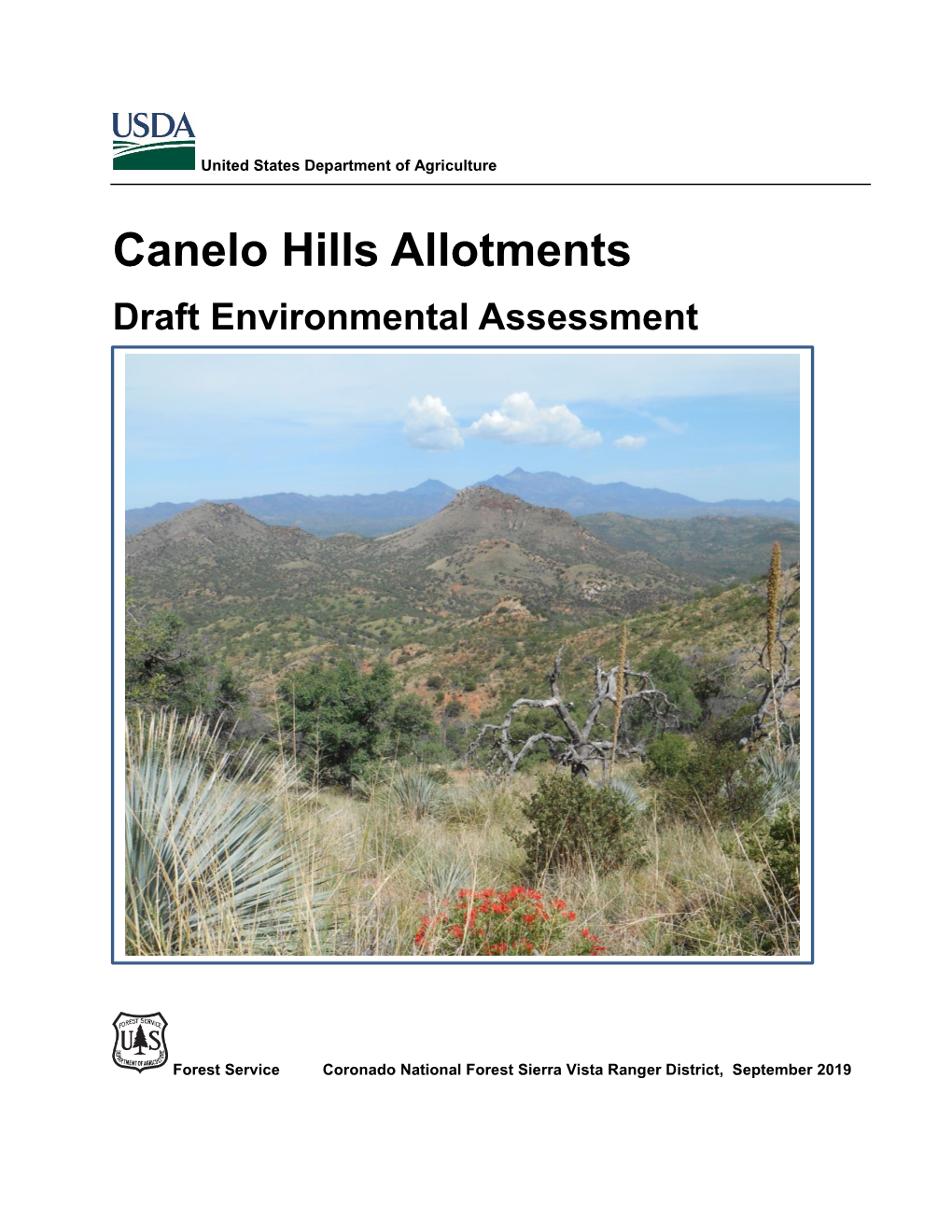 Canelo Hills Allotments Draft Environmental Assessment