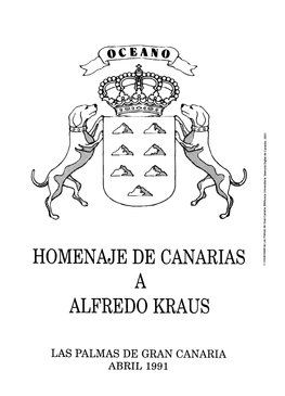 Homenaje De Canarias a Alfredo Kraus