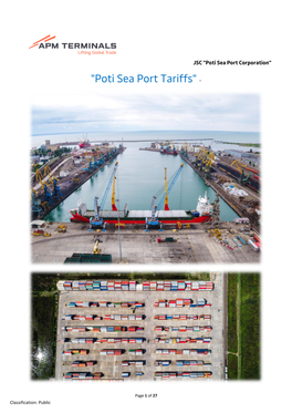 "Poti Sea Port Tariffs"