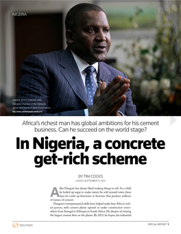 In Nigeria, a Concrete Get-Rich Scheme